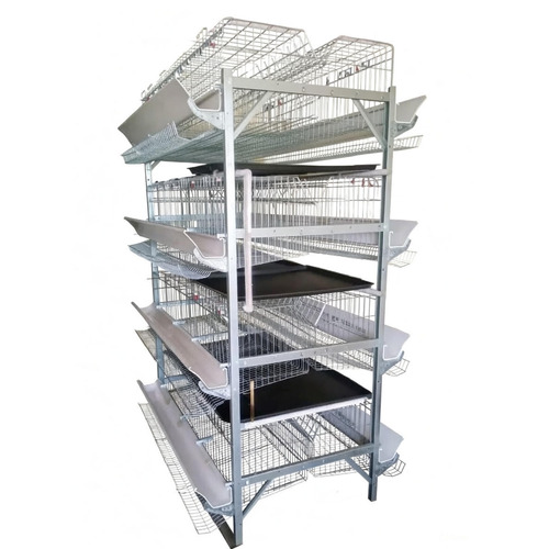 H-Shape Layer Cage – 128 Birds Capacity